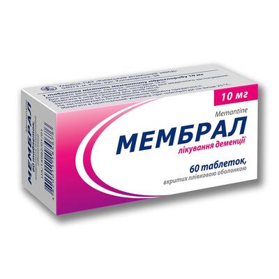 МЕМБРАЛ таблетки, вкриті плівковою оболонкою, 10 мг, по 10 таблеток у блістері, по 6 блістерів у пачці